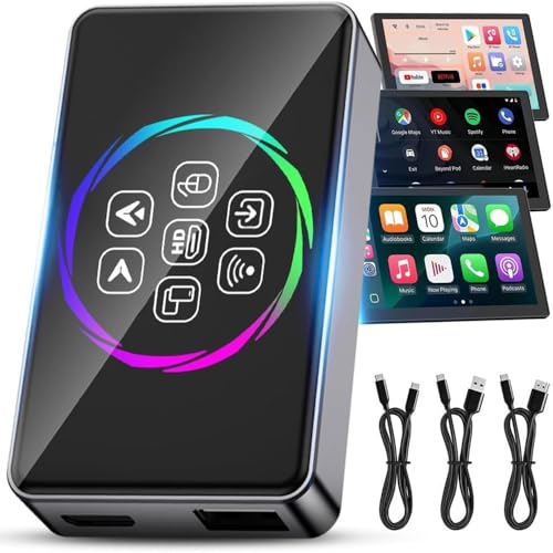 Image of ETZIN Multimedia Car Smart Box, Android 13.0, Carplay Ai Box, HDMI, LED, 4+32GB, 3-in-1 Wireless CarPlay /Android Auto Comes with Play Store, Streaming Video, Only for The Vehicle (EPL-1520WA)