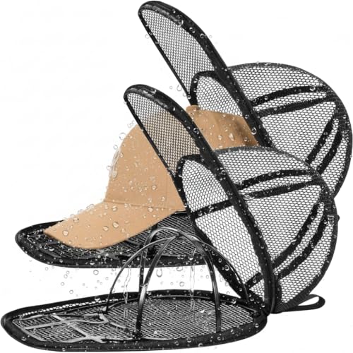 MAGTSMEI Hat Washer Cage, Foldable Hat Washer for Baseball Caps/Keep shape/Suitable for Adult & Kid's/Home Storage & Portable for Travel/2-Pack Black