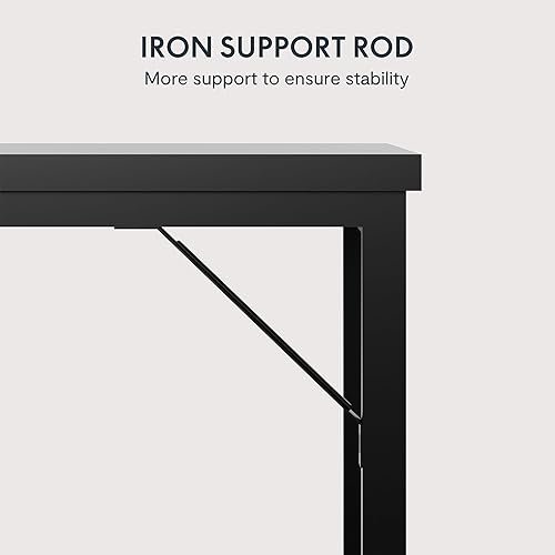 Miniatura 4 de FLEXISPOT Escritorio para computadora de 48 pulgadas con estantes de almacenamiento reversibles, escritorio de oficina en casa, estación de trabajo,