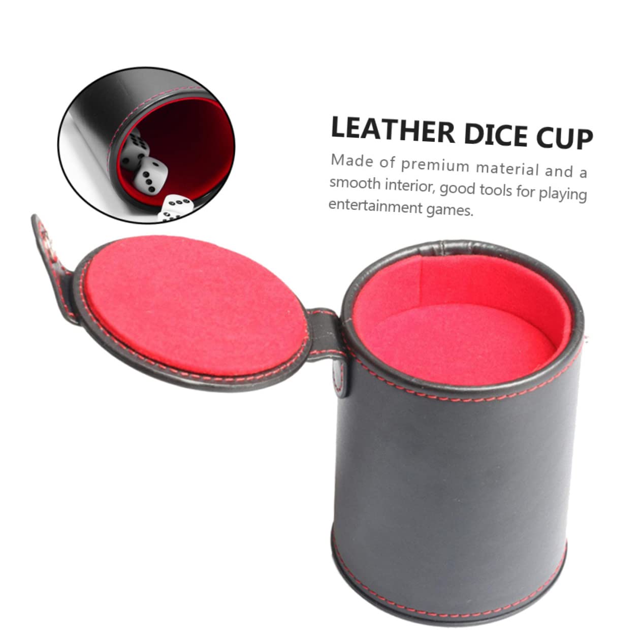 3sätze Pu-Leder Würfelbecher Mit Würfeln Doppelschichtiger Dice Cup Für Ktv Bar Und Brettspiele Leicht Und Kompakt Für Familienfeiern Und Unterhaltungen