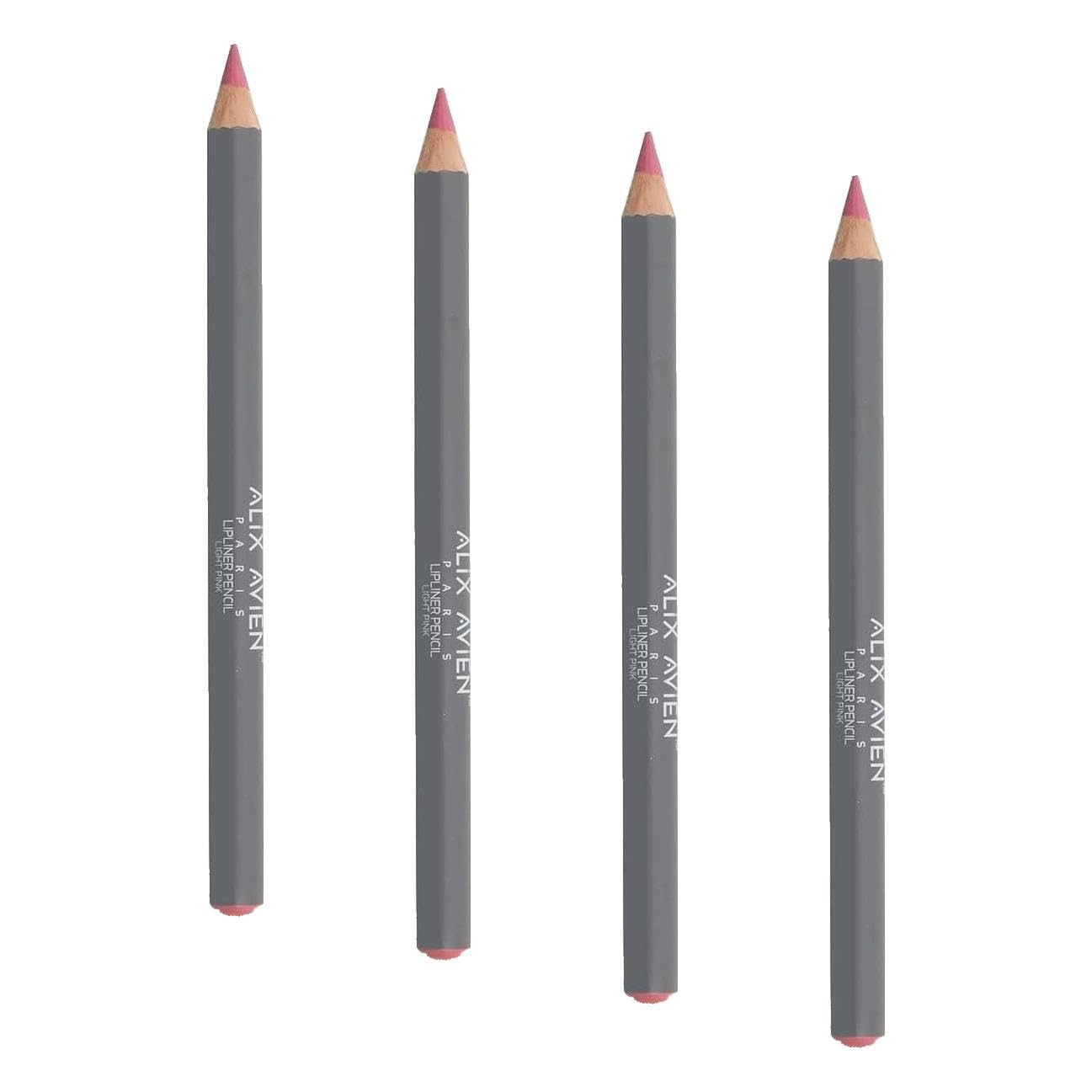 ALIX AVIEN Uzun Süre Kalıcı Dağılma Yapmayan Nemlendirici Dudak Kalemi - Lipliner Pencil Light Pink (4 paketi)