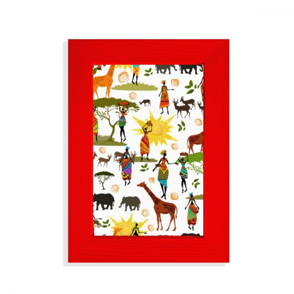 Cadre photo animaux de la savane rouge pour préserver vos doux souvenirs