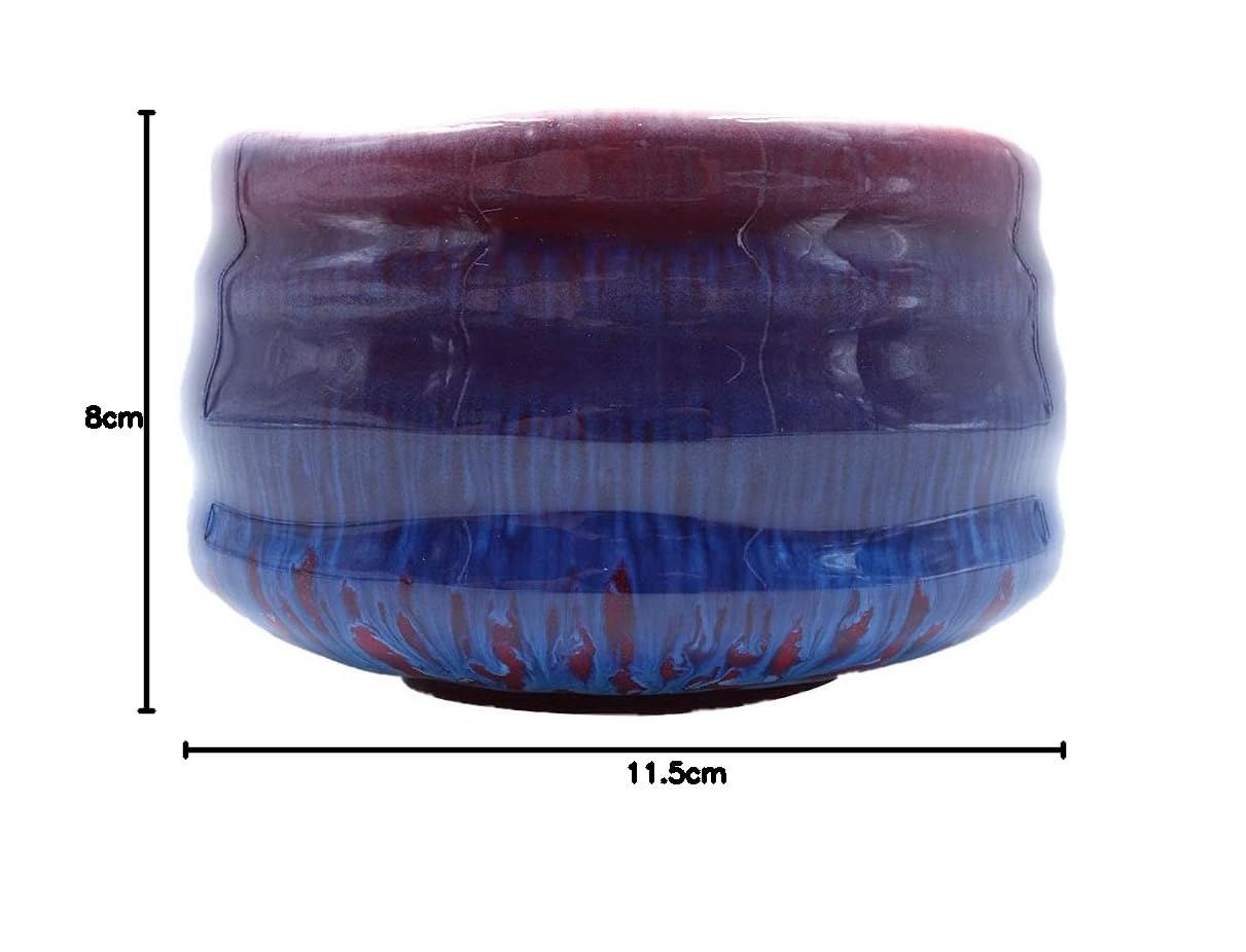 Ciotola per tè tradizionale giapponese Chawan, realizzata a mano in Giappone, colore: Viola Rosso