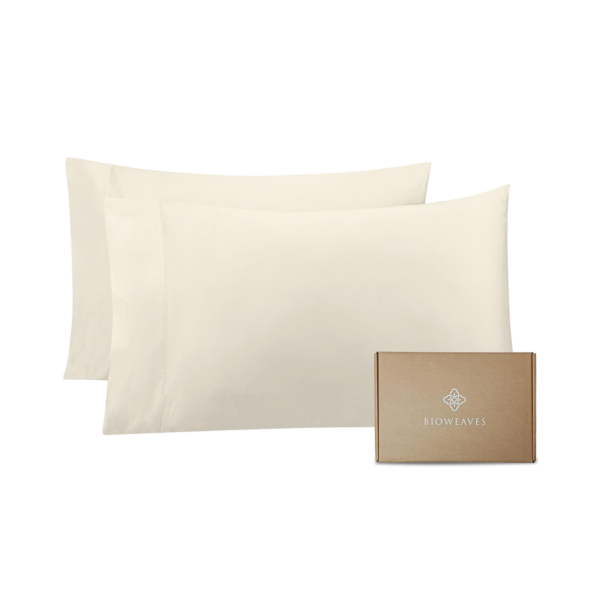 BIOWEAVES 100% Organic Cotton Queen Set of 2