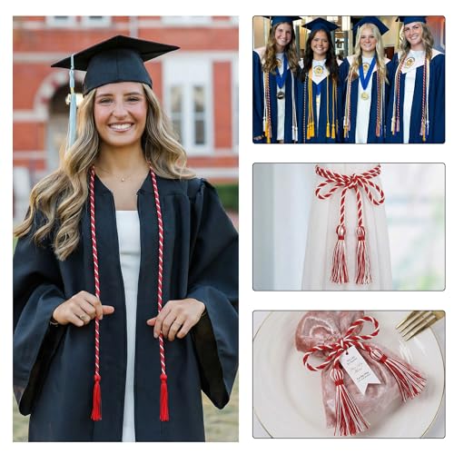 Image of GraduationMall Graduation Honor Cord 68 inch Redwhite