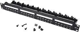 Yinhing CAT 6 Patch Panel Ethernet Patch Panel Banhado a Ouro 24 Portas Montável Painel de de Dados para Alta Velocidade CAT6 Rack de Cabo CAT 6 para Fiação de Corrente Fraca e Configuração de Sala de