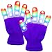 Amazer Kids Light Gloves Children Finger Light Flashing LED Warm Gloves with Lights for Birthday Light Party Christmas Xmas Dance Thanksgiving Day Gifts for More Fun- Purple