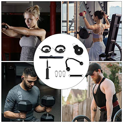 BESPORTBLE Fitness LAT e sistema de polia de elevação para tríceps, puxar para baixo, bíceps, curva,