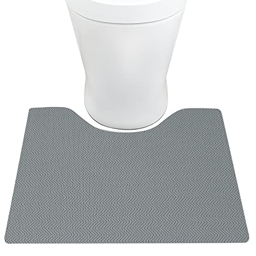 アイリスプラザ(IRIS PLAZA) アイリスオーヤマ マット ラグ トイレマット ヘリンボーン 幅約60×奥行約80cm MVTO-6080 グレー