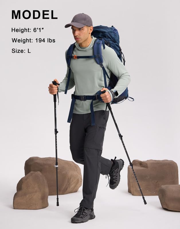 Pioneer Camp Sudadera con capucha UPF 50+ para hombre como camiseta de protección UV, secado rápido, para deportes acuáticos, pesca y verano, con diseño de agujero para el pulgar