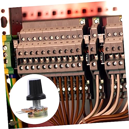 Potenciómetro con perilla PRETYZOOM de eje estriado ajustable para regular voltaje 30 piezas 4