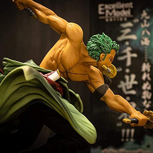 Roronoa Zoro Anime, Boneco de anime Sauron de três espadas, realista, modelo de personagem
