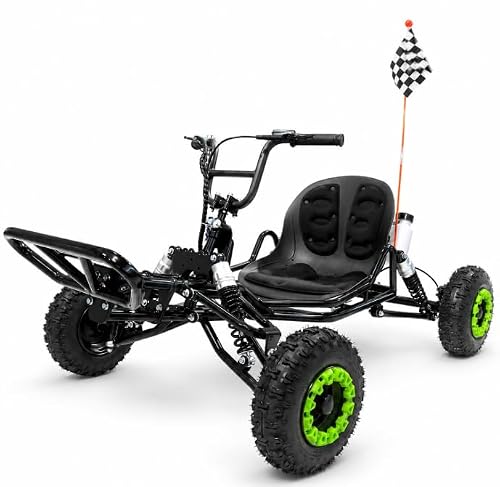 Zyliathor 63cc Gas Go Kart for Teens & Adults, Off-Road 4-Wheel Suspension