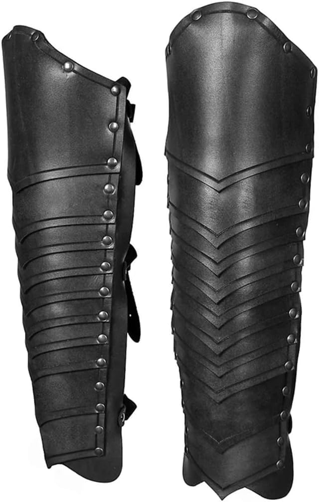 Générique Guêtres De Randonnée Médiévales, en Cuir PU, Réglables, Taille Unique, Accessoire De Cosplay Rétro, Accessoire De Théâtre (Brown)