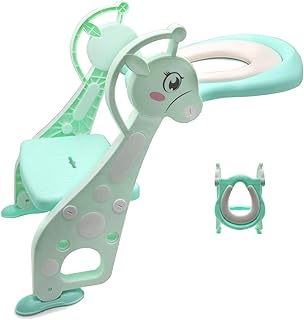 HTTMT- Green Dear Kid Potty Training Seat w/Step Ladder Toilet Chair for Child Toddler [P/N: ET-BABY001-GREEN]