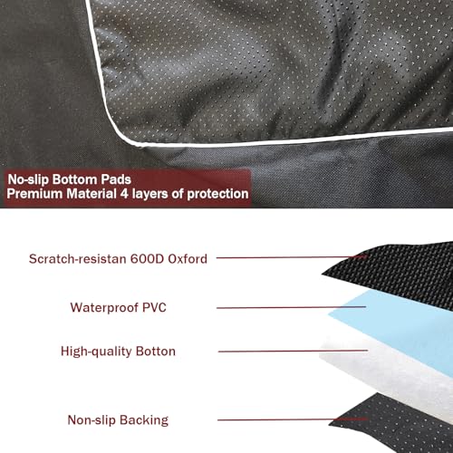 Dog Playpen Bottom Pad Fits for 35 Inch 4 Panels Exercise Pet Playpen, Dog Crate Pad Puppy Playpen Pad Leakproof Non-Slip(Playpen Not Included) Black — view 6