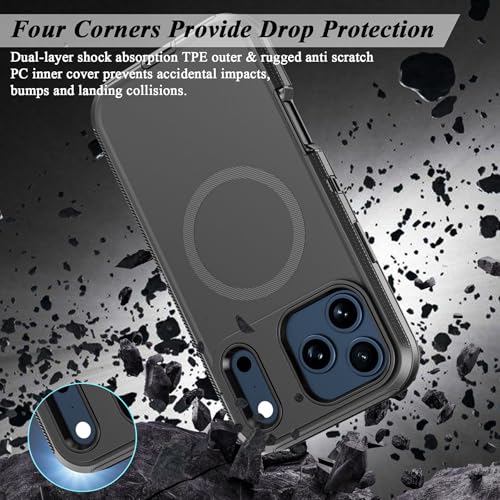 Coque Phone Pro Max noire premium protection intégrale antichoc compatible charge sans fil - 5