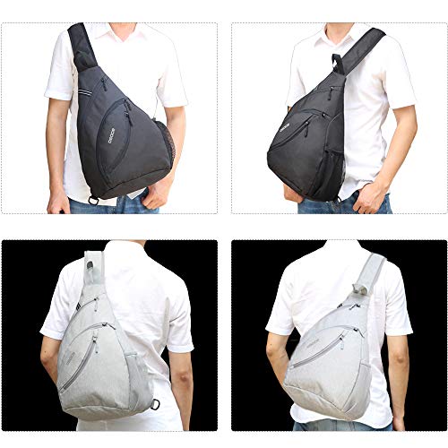 OSOCE Sling Bags, Cross body Left Right Handed Switchable Chest Bag for Sports (Black)