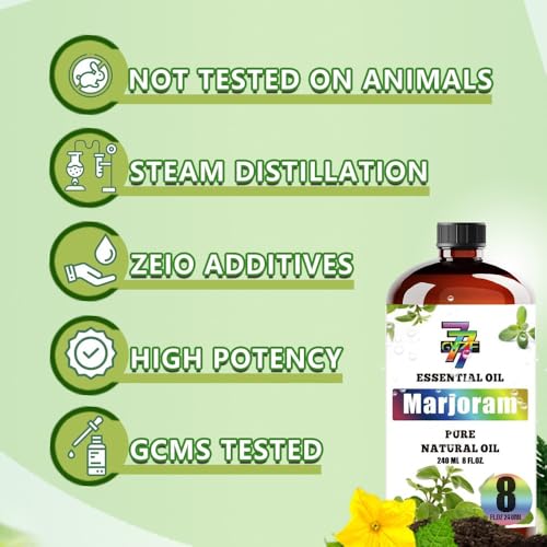 Image of Marjoram Essential Oil for Diffuser Massage, Marjoram Oil 8 fl oz
