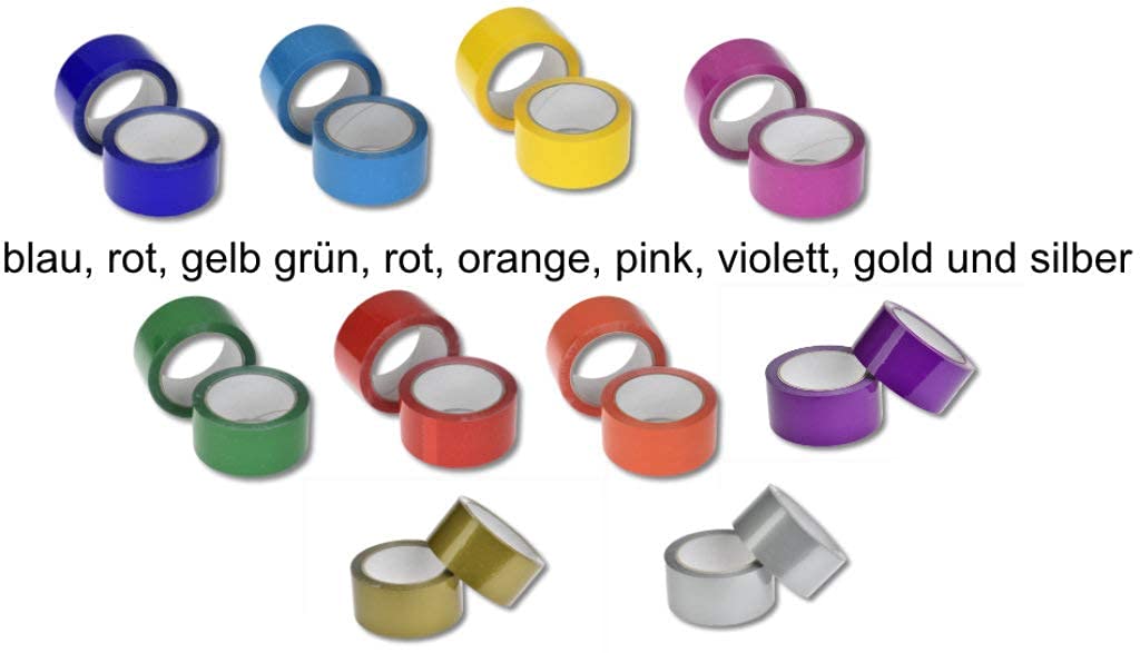 Lot de 1 000 Enveloppes d'Expédition Colis + 6 Bandes d'Emballage. Couleur : Bleu.