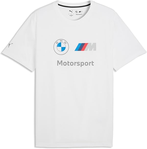 Camiseta PUMA para hombre BMW M Motorsport Essentials Logo, blanca SS26, talla XX-Large BMW MMS Ess Tee