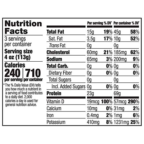 Fresh 169251 Amazon Fresh Brand, Atlantic Salmon Skin On Fillet Portions thumb #3