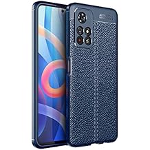 Aksesuarcim Xiaomi Poco M4 Pro 5G ile Uyumlu K l f Silikon Deri G r n ml  Esnek Kamera Lens Korumal  Parmak  zi B rakmayan Mat  nce Kapak Niss Lacivert