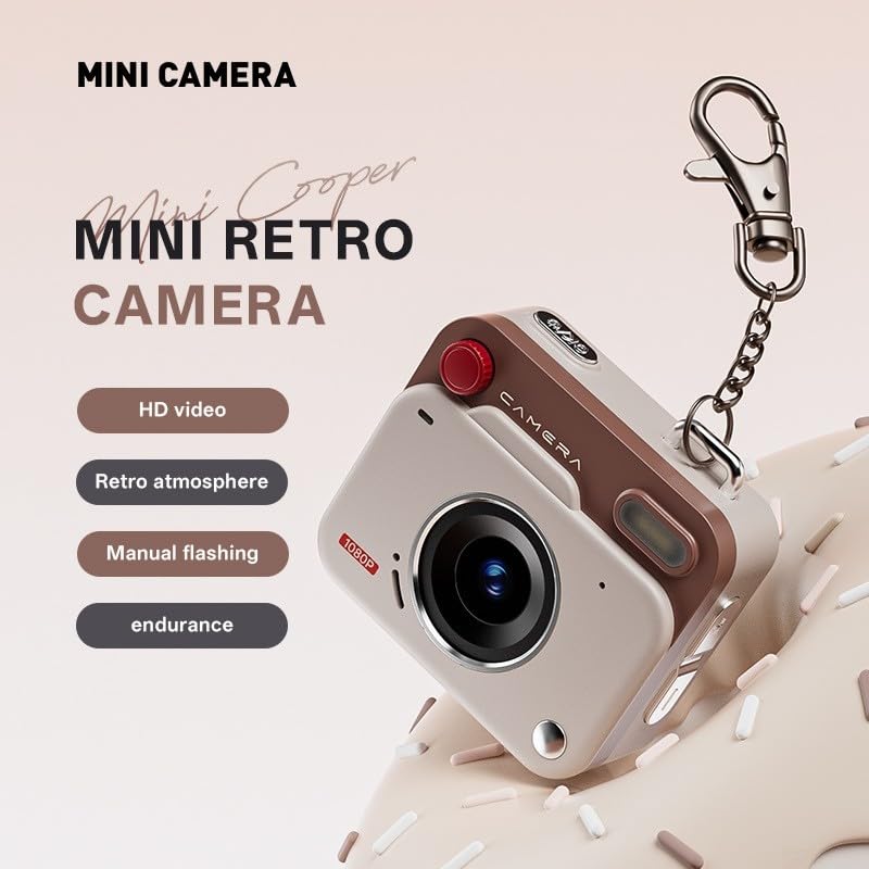 Cámara digital mini retro con sensor CCD 8MP HD 1080P miniatura 7