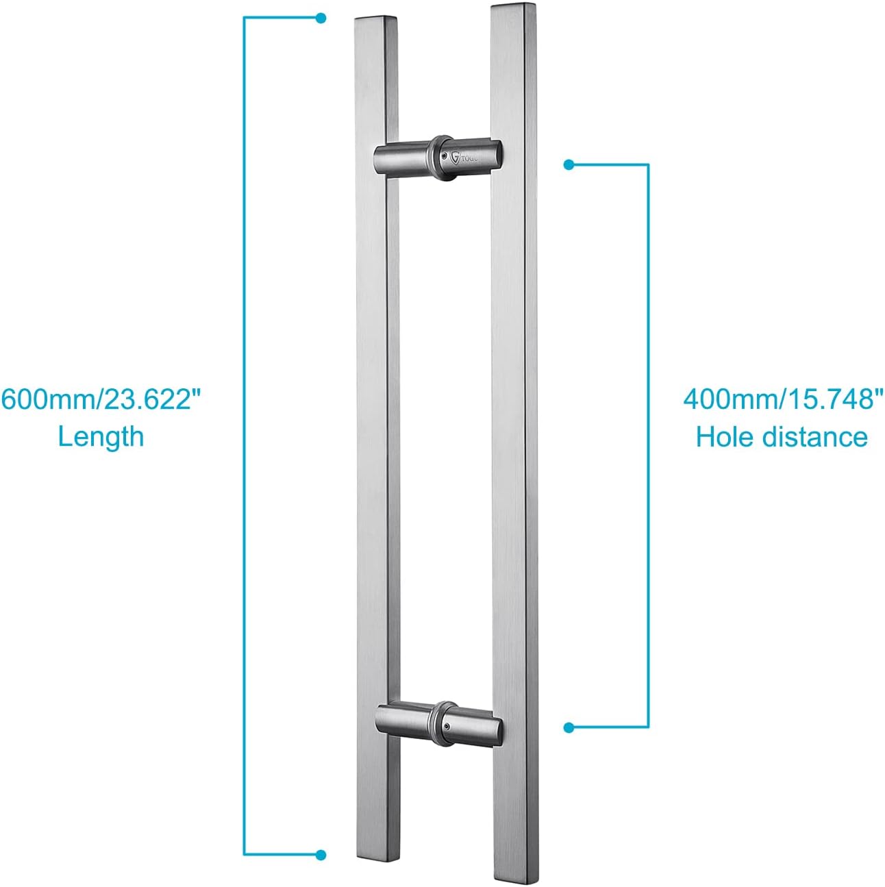 Flash Deals - 50% OFF TOGU TG-6017 24 inches Length Heavy-Duty Commercial Grade-304 Stainless Steel Push Pull Door Handle /Barn Door Pull Handle/ Glass Pulls, Brushed Stainless Steel Handle& Polished Chrome Standoffs Black Friday 🔥 TOGU TG-6017 24 inches Length Heavy-Duty Commercial Grade-304 Stainless Steel Push Pull Door Handle /Barn Door Pull Handle/ Glass Pulls, Brushed Stainless Steel Handle& Polished Chrome Standoffs