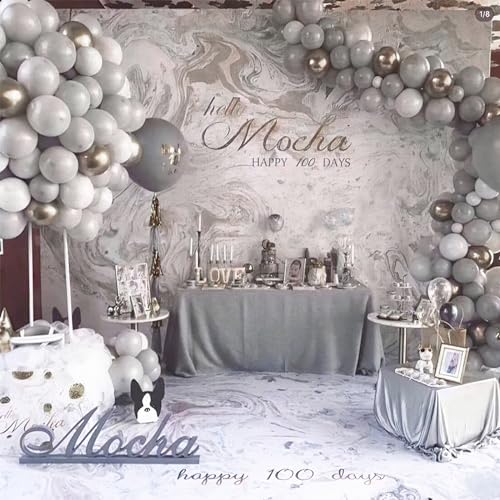 Image of PartyWoo Gray Balloons, 51 pcs 12 Inch Matte Gray Balloons, Grey Balloons for Balloon Garland or Balloon Arch as Birthday Party Decorations, Wedding Decorations, Baby Shower Decorations, Gray-Y71