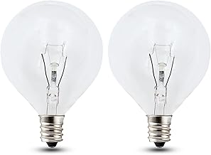 EASYIVY E12 Wax Warmer Bulbs, 230V Dimmable Wax Burner Bulb, 2700K Warm White G50 Globe E12 Scentsy Bulb for Full Size Warmers, Fragrance Burner Scented Wax Melt Warmer, 50mm x 69mm, 2-Pack