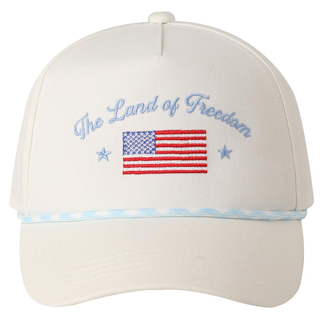 MIRMARU 5 Panels Vintage Style Adjustable Headwear with Braid Rope Trucker Hat for Men and Women