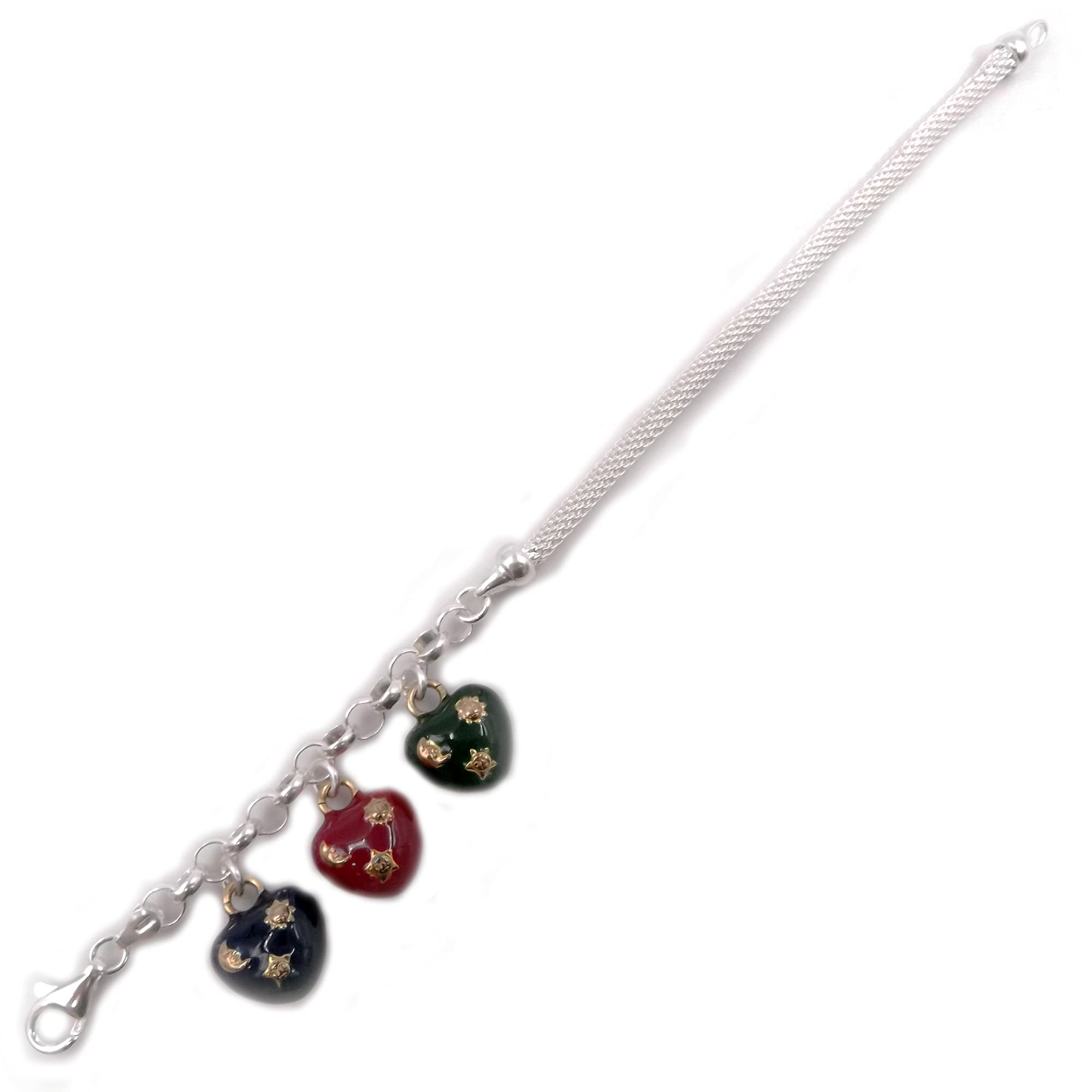 Gioielli Aurum Bracciale Donna Argento 925 con Charm Cuore Pendente