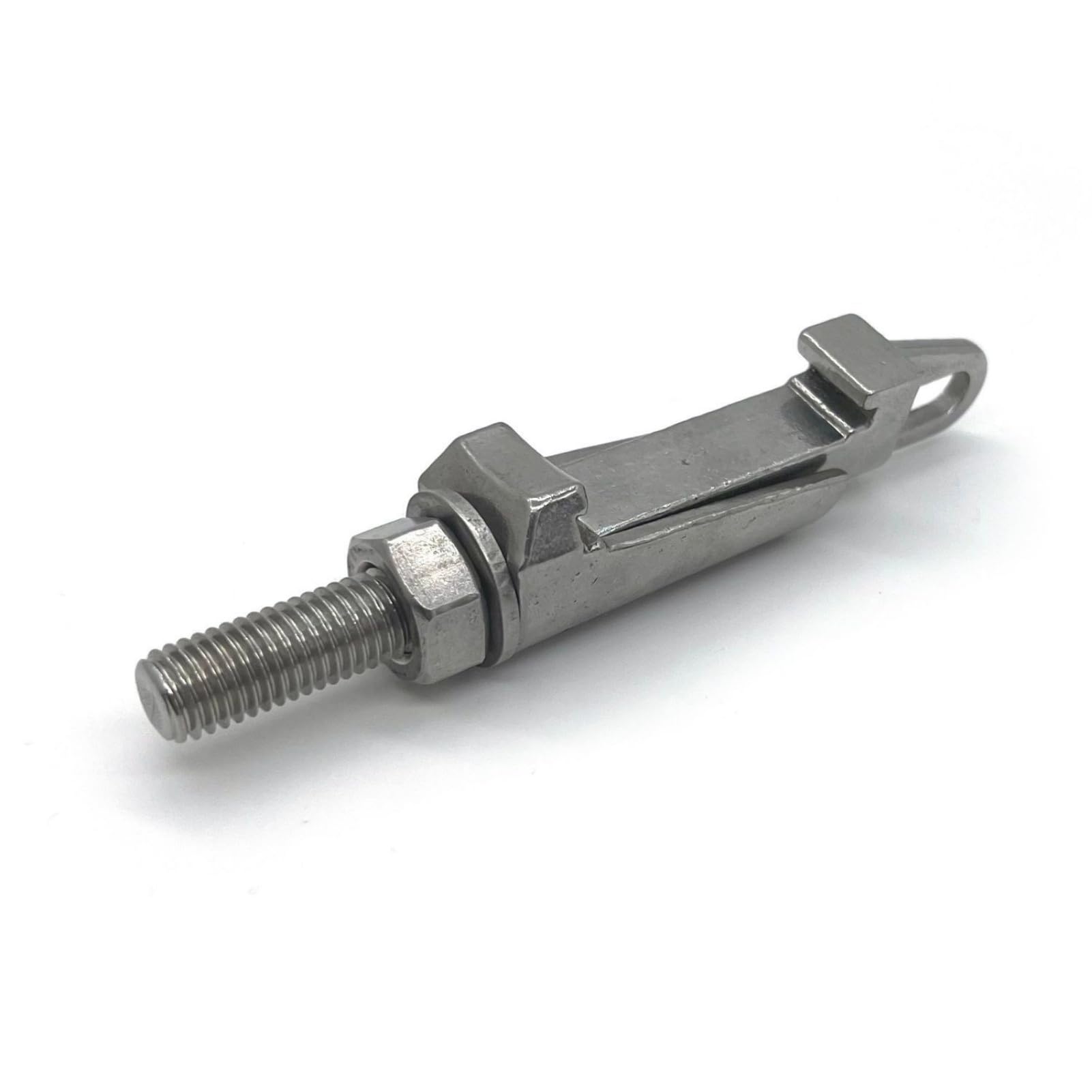 Zacisk próżniowy ze stali nierdzewnej 304 typu C, dwustronny uchwyt ryglujący z rowkiem hakowym, 1 szt.(M24*228mm)