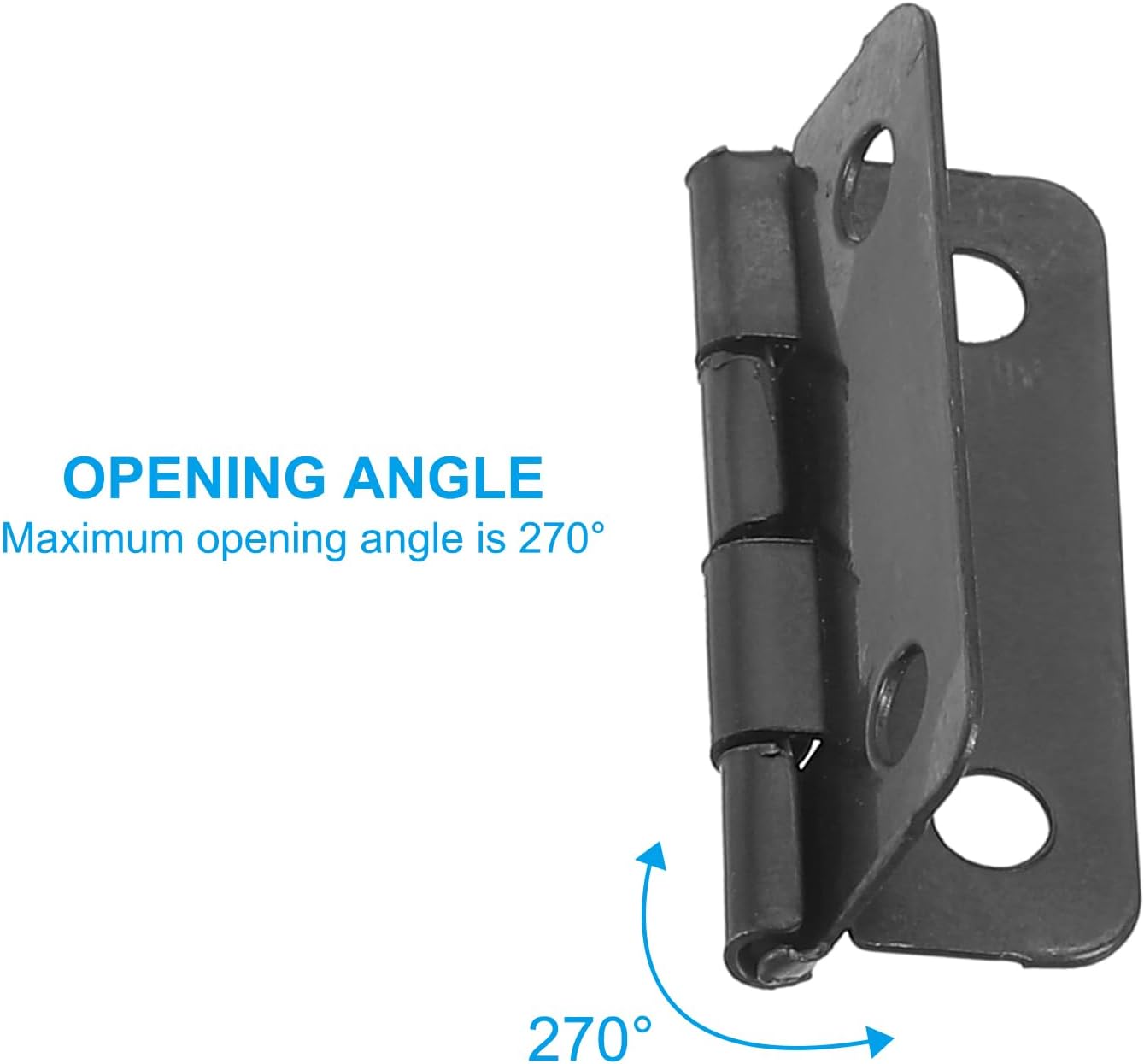 Small Butt Hinges 1 Inch, 8 Pack Mini Jewelry Box Hinge with Screw for Jewelry Wooden Boxes Cabinet Drawer Doors Gate, Black