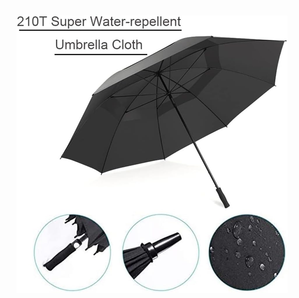 CunTo 78 Zoll großer Golfschirm, wasserdichter, winddichter großer Regenschirm, automatisch zu öffnende Regenschirme für Männer und Familien, Stockschirme für Regen
