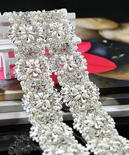 Queendream patchs à strass Joann-silver de 45,7 cm de long violet clair