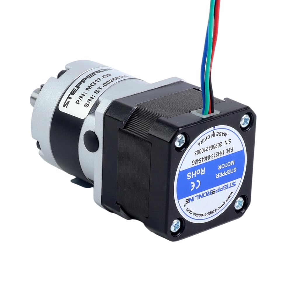 STEPPERONLINE Nema 17 Schrittmotor L=34mm Getriebeübersetzung 10:1 MG Serie Planetengetriebe