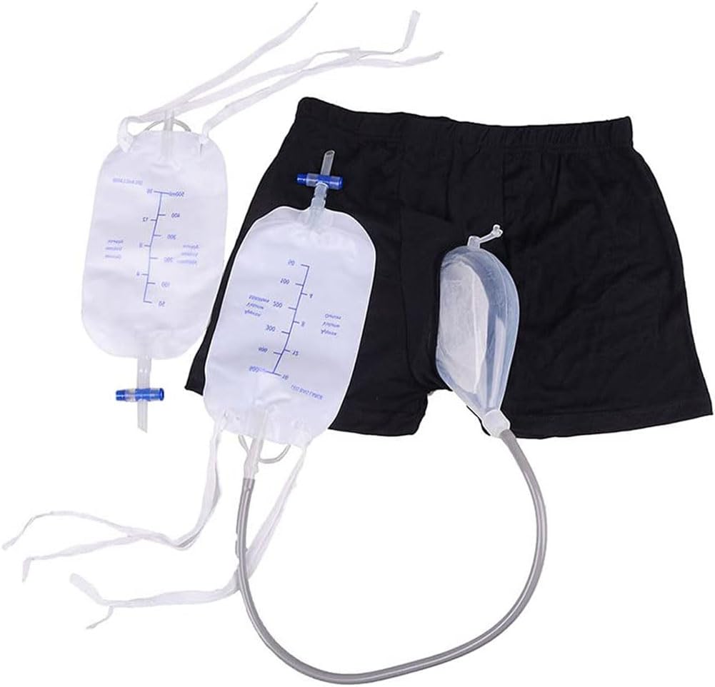 GEDRACKPMYN Urine System Holder Bag, Urinary Drainage Stabilization Device for Incontinence Patient, Reusable Urine Bag for Men and Women, Leak-Proof Urine Collection Bag,L