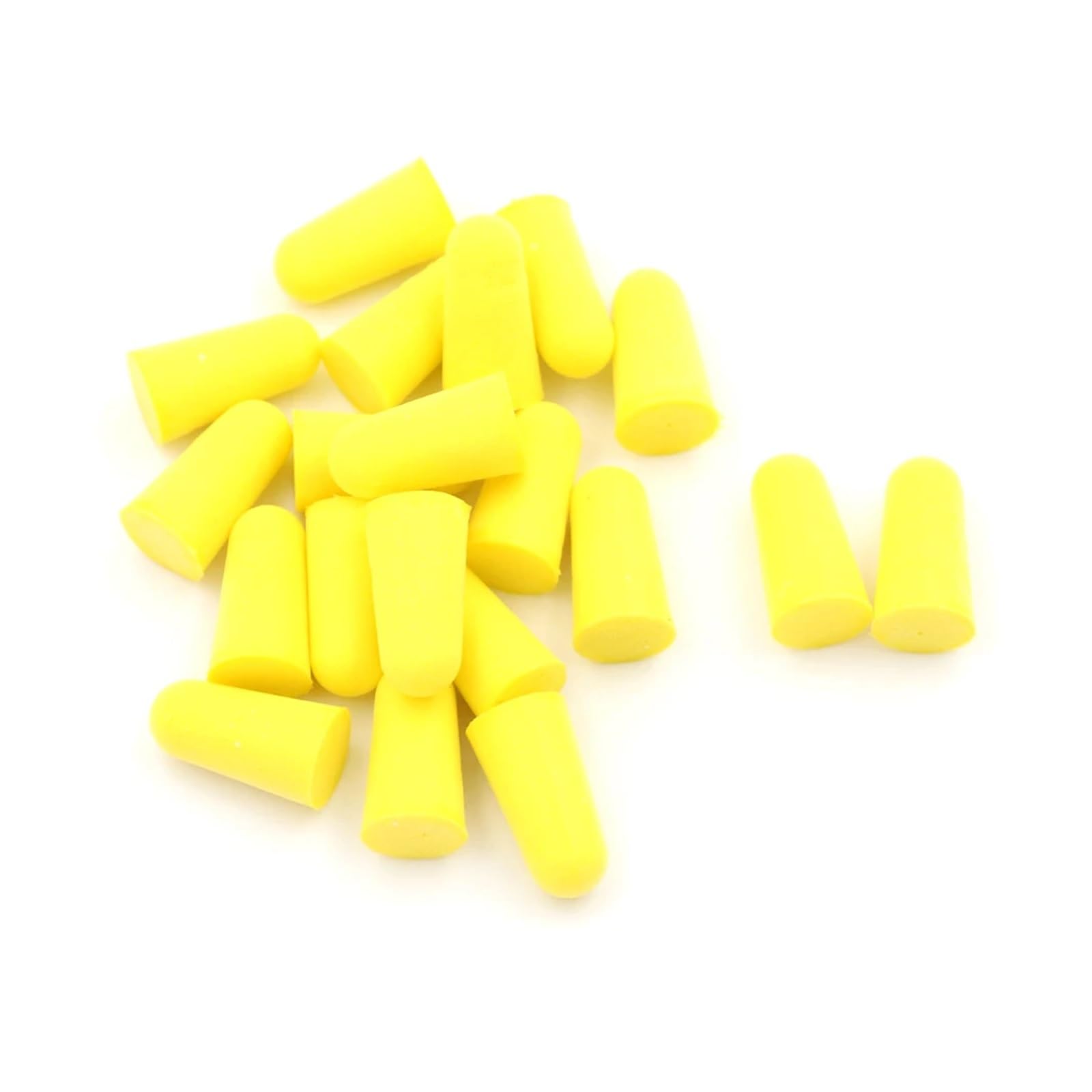 Tapones para dormir para los oídos, 20 unidades/10 pares de tapones para los oídos de reducción de ruido para dormir, tapones para los oídos de espuma cónica suave (amarillo)