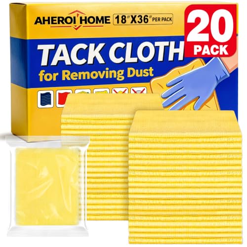 Aheroi Tack Cloth Tack Cloths for Removing Dust from Woodworking 20Pack