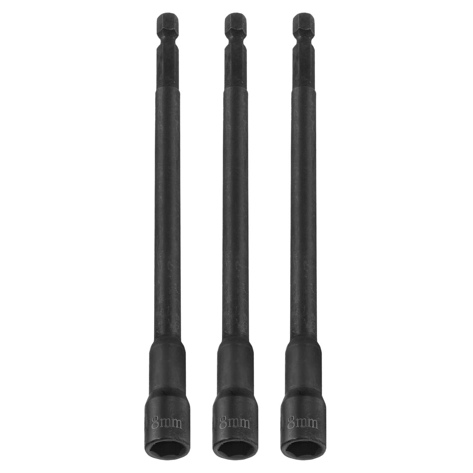 ROWORKX 8mm Nut Setter Driver Bit Magnetic 150mm Metric Deep Socket 3pc