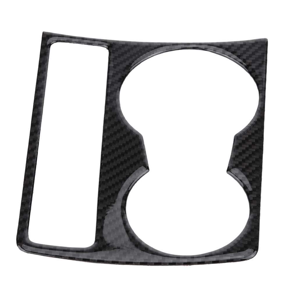 KIMISS Carbon Fiber Car Center Console Water Cup Holder Panel Cover Trim for B8 2009-2015