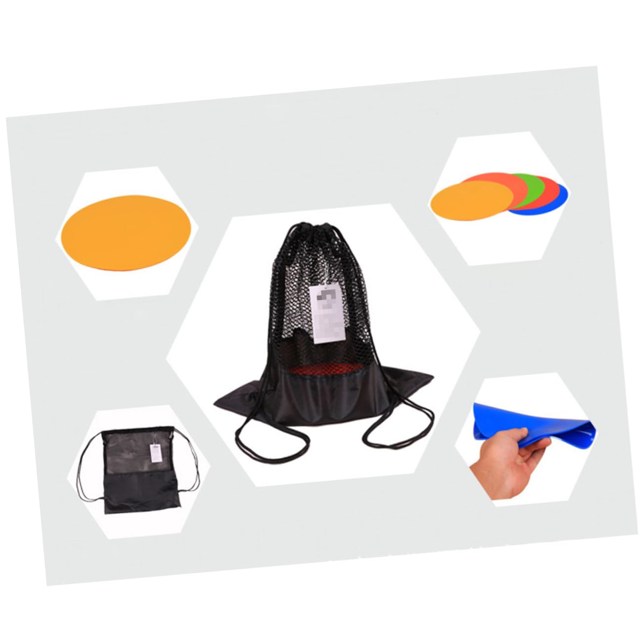 WOONEKY Markierungsscheiben Für Fußballtraining – 6er-Pack – Markierungsscheiben Für Fußballtraining – TPE-Material – 23 cm – Für Fitnessstudio/Outdoor