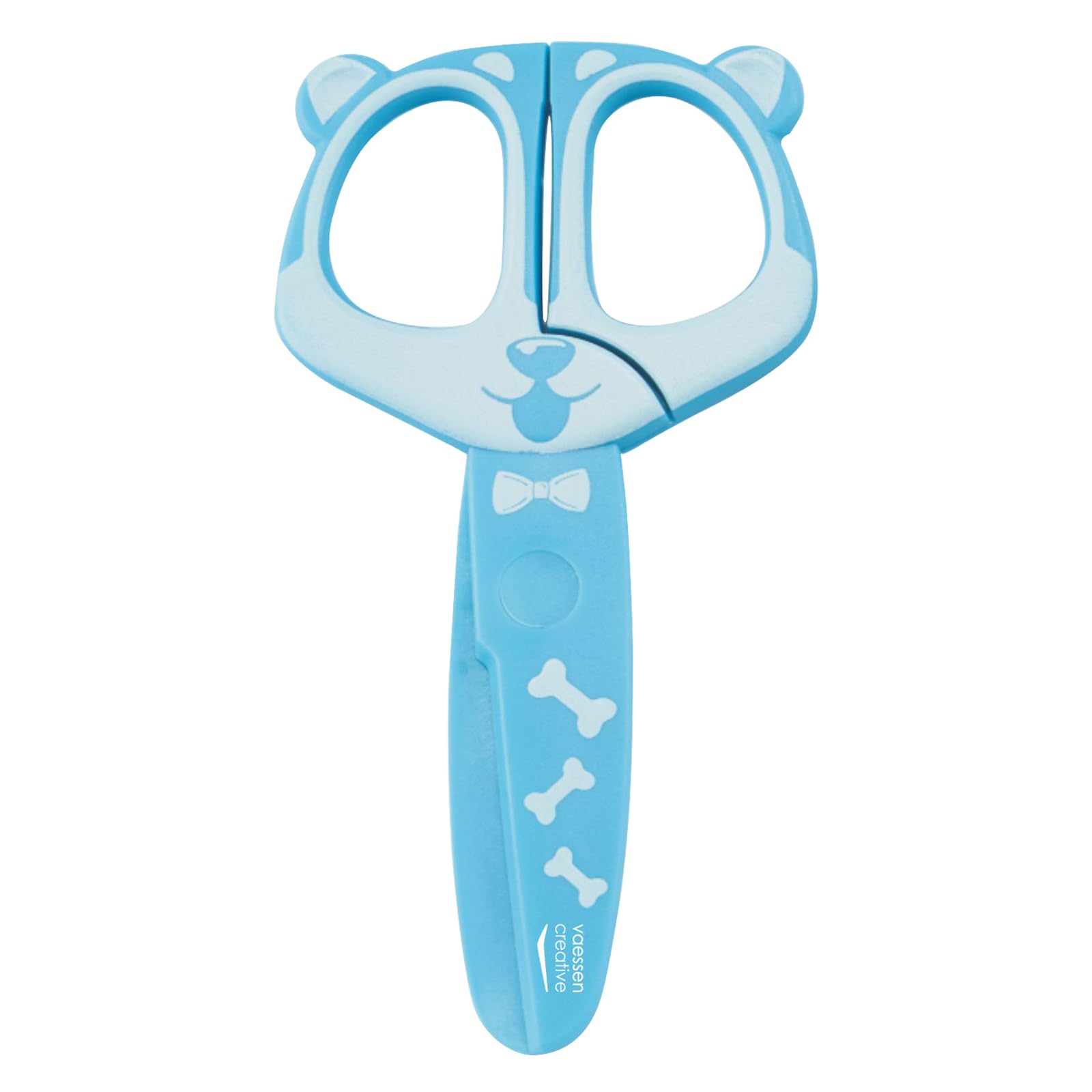 Vaessen Creative Set di Forbici per Bambini Procione, Cane, Tigre - 3 pz da 12 cm - Forbici punta arrotondata per la Sicurezza - Per Mancini e Destrimani - Progetti Creativi e di Hobbistica