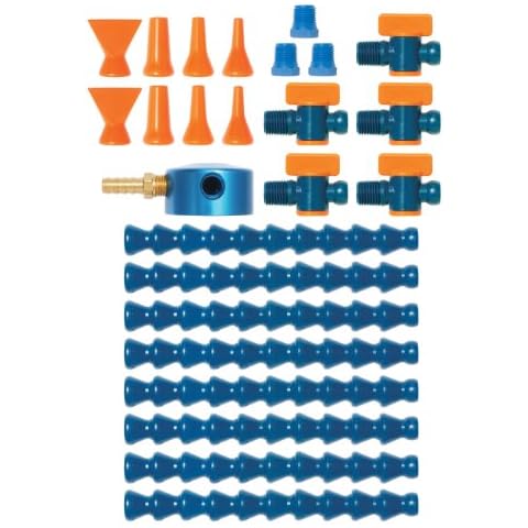 Loc-Line - 40480 Coolant Hose Magnetic Base Manifold Super Kit, 25 piece, 1/4" Hose ID Cover