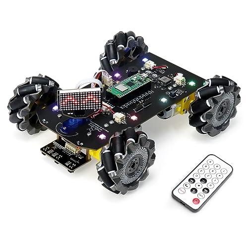 Freenove Mecanum Wheel Car Kit for Raspberry Pi Pico W (Included) (Compatible with Arduino IDE), Dot Matrix Expressions