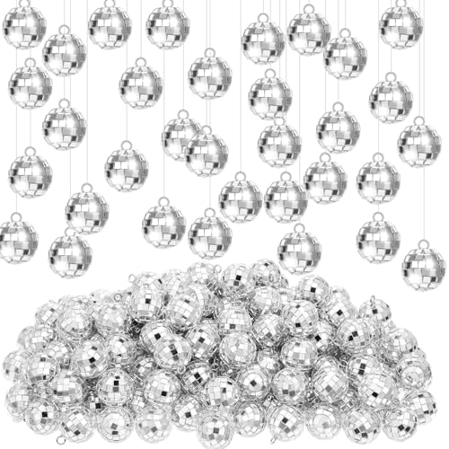 200 Mini boules disco à miroir de 3cm pour décoration de fête suspendue vintage