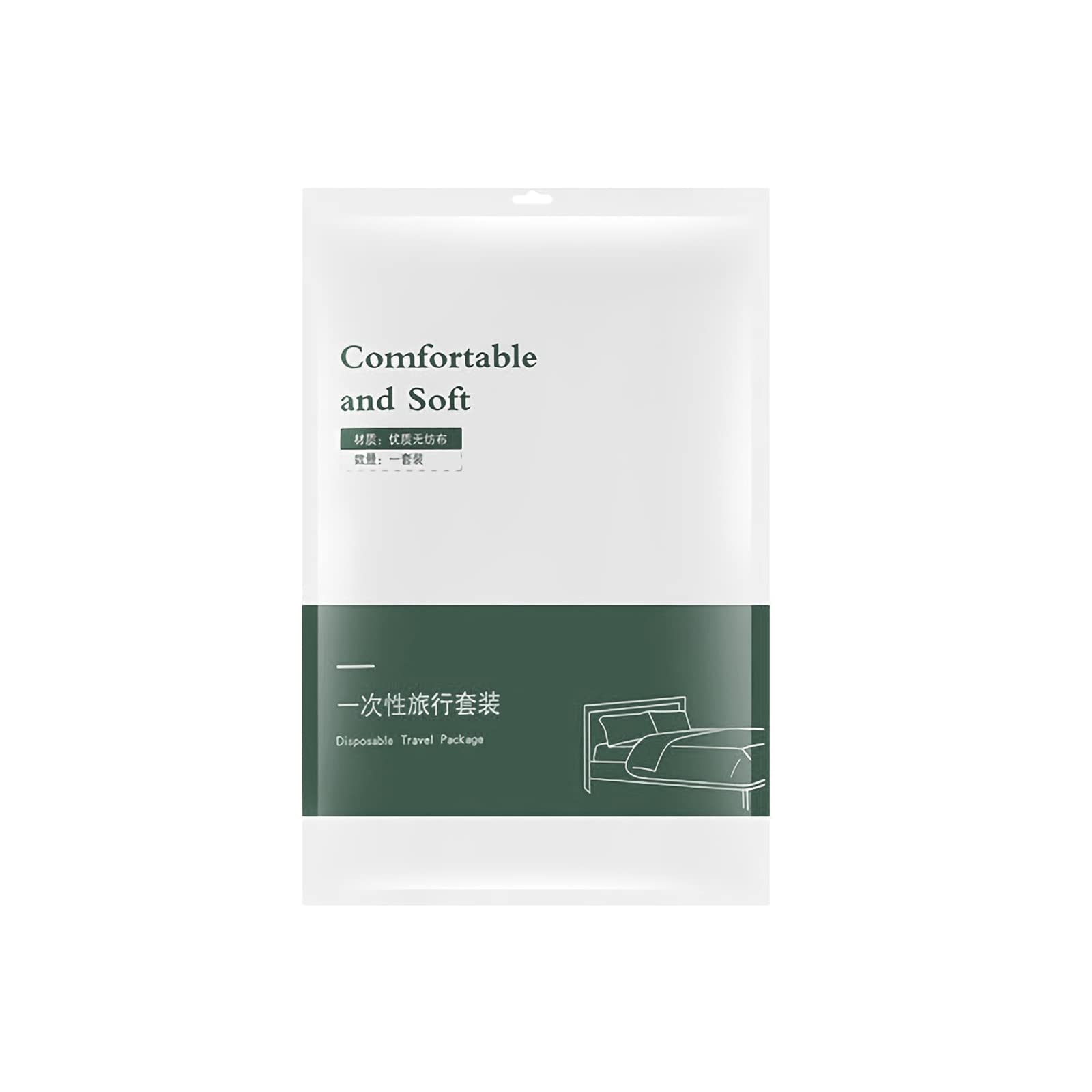 4-Piece Disposable Bedding Set for Travel - Portable Bed Sheet, Quilt Cover & 2 Pillowcases | Hygienic Ready-to-Use Sheets for Hotels, Camping, Overnight Stays