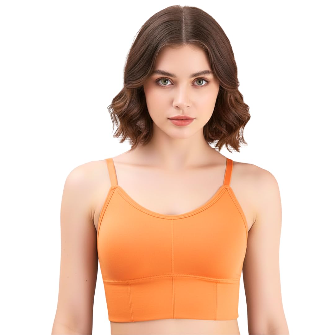 kesar lingeries Women Seamless Padded Sports Bra Crop Top | Stretchable Wire-Free Bralette | Breathable Soft Fabric for Gym, Yoga, Workout-picture-15
